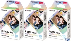 Fujifilm instax mini Sofortbildfilm Mermaid Tail, 10 Aufnahmen, 3er Pack
