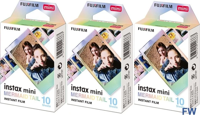 Fujifilm instax mini Sofortbildfilm Mermaid Tail, 10 Aufnahmen, 3er Pack