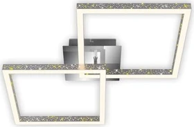 Briloner Frame LED Deckenleuchte 20W 52cm alu/chrom