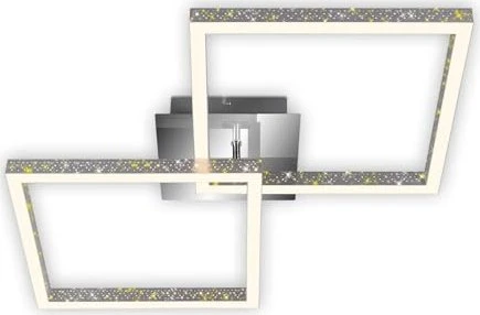 Briloner Frame LED Deckenleuchte 20W 52cm alu/chrom