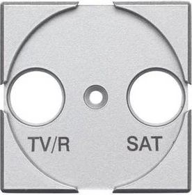 Legrand Axolute Zentralplatte TV-Fm/SAT, aluminium