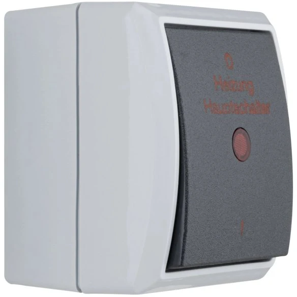 REV Ritter AquaForm Heizung Hauptschalter AP IP 44, grau
