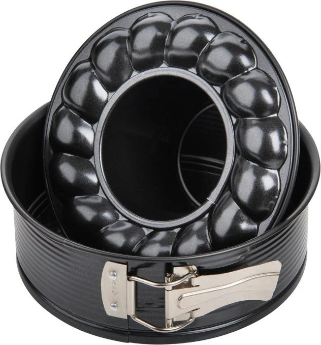 Zenker Black Metallic Springform mit mit Flach- und Rohrboden