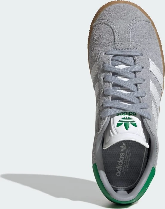 adidas Gazelle halo silver/cloud white/green (Junior)