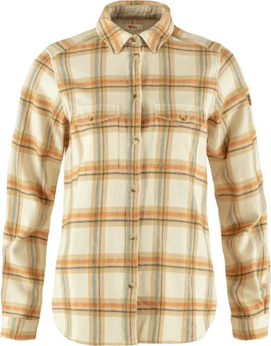 Fjällräven Övik Heavy Flannel Hemd langarm chalk white/dune beige (Damen)