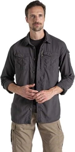 Craghoppers NosiLife Adventure III Hemd langarm black pepper (Herren)