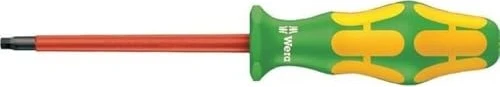 Wera Kraftform Plus Serie 100 VDE 168i Innenvierkant Schraubendreher, R1x80mm