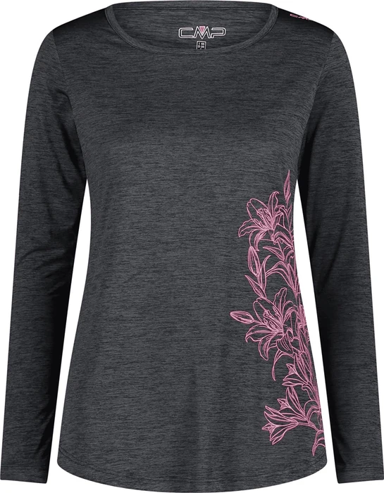 CMP Sweat Funktionsshirt langarm anthrazit melange (Damen)