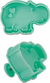 Städter Präge-Ausstecher mit Auswerfer Nilpferd 6cm blau