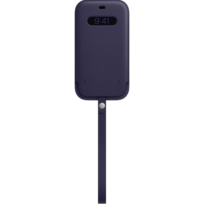 Apple Lederhülle mit MagSafe für iPhone 12 Pro Max dunkelviolett