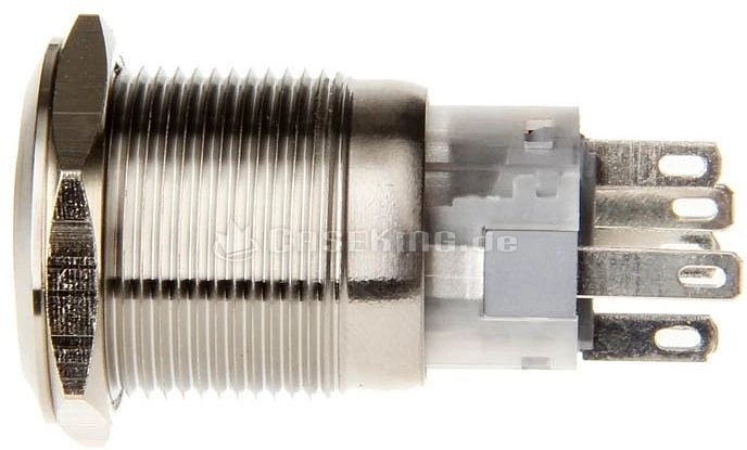 DimasTech Drucktaster silber, grün beleuchtet
