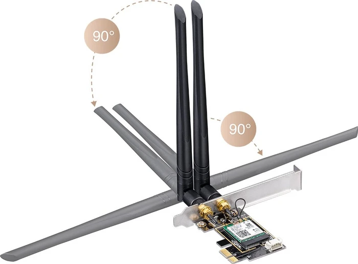 Cudy AX3000 V2 BT5.2, 2.4GHz/5GHz WLAN, Bluetooth 5.2, PCIe x1