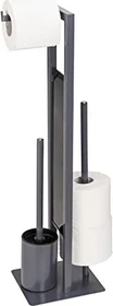 Wenko Rivalta WC-Garnitur grau Metall