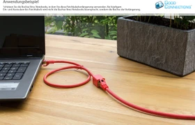 Good Connections RNS Verlängerung-Patchkabel, Cat6, S/FTP, RJ-45/RJ-45, 10m, rot