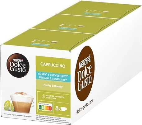 Nestlé Nescafe Dolce Gusto Cappuccino Light Kaffeekapseln, 24 Stück (3x 8 Stück)