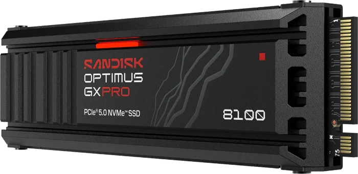 SanDisk Optimus GX PRO 8100 1TB, M.2 2280 / M-Key / PCIe 5.0 x4, Kühlkörper
