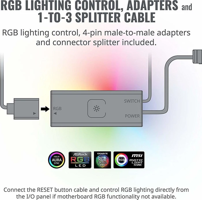 Cooler Master MasterBox MB500 TUF Gaming Edition, Glasfenster