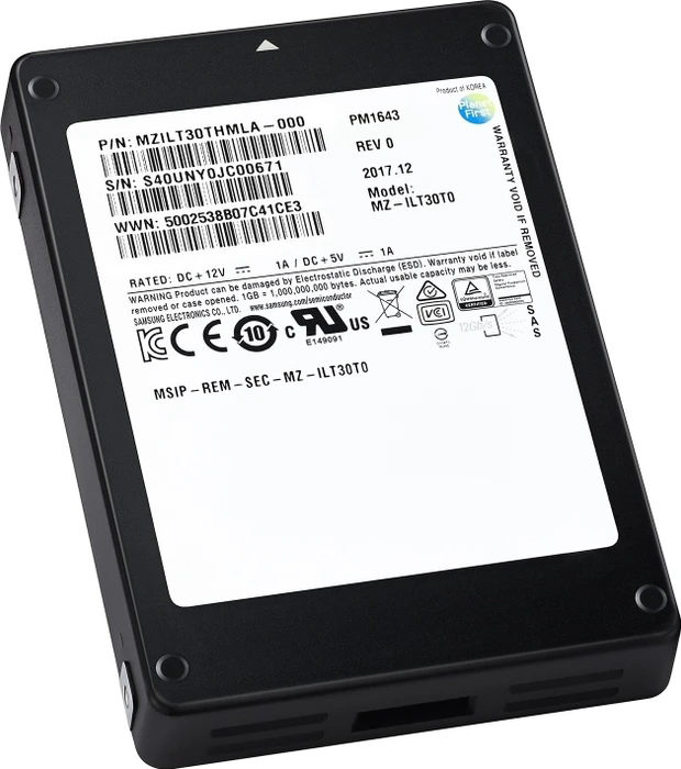 Samsung OEM Enterprise SSD PM1643 30.72TB, 2.5" / SAS 12Gb/s