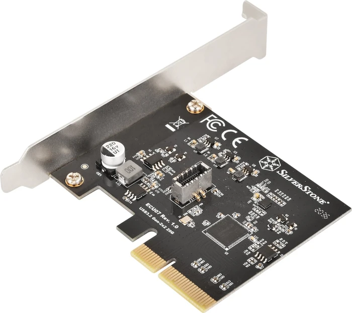 SilverStone ECU07, 1x USB-C 3.2 Key-A Header, PCIe 3.0 x4