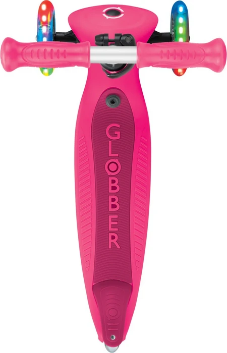 Globber Go Up Active Lights Kickboard fuchsia pink