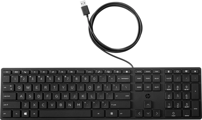 HP 320K Desktop-Tastatur, schwarz, USB, DE