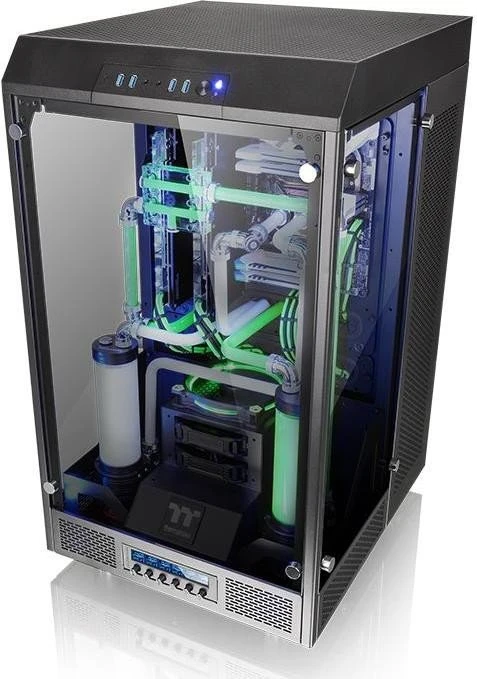 Thermaltake The Tower 900, schwarz, Glasfenster