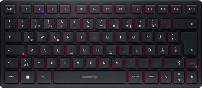 Cherry KW 9200 Mini, schwarz, USB/Bluetooth, DE