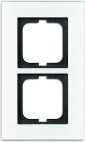 Busch-Jaeger Carat Abdeckrahmen 2-fach Rahmen, weißglas