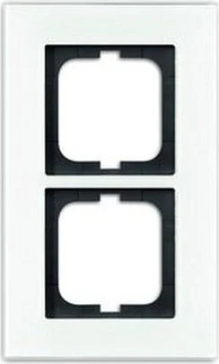 Busch-Jaeger Carat Abdeckrahmen 2-fach Rahmen, weißglas