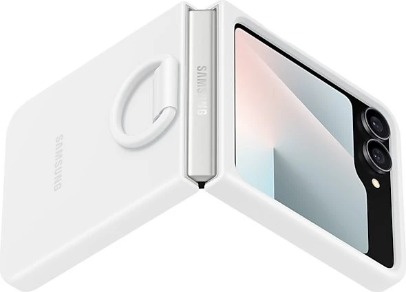 Samsung Silicone Case für Galaxy Z Flip7 FE/Flip6 weiß