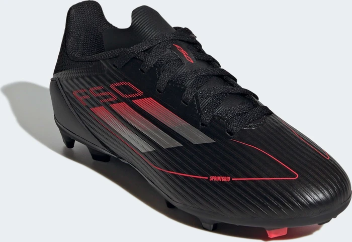 adidas F50 League FG/MG core black/iron metallic/lucid red (Junior)