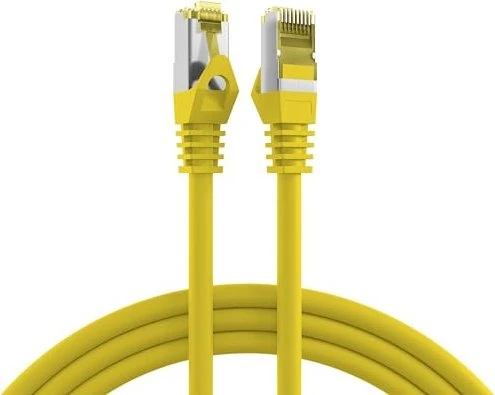 EFB Elektronik Patchkabel, Cat7/Cat6a, S/FTP, RJ-45/RJ-45, 0.25m, gelb