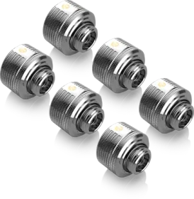 Raijintek Pelias D161806 Fitting G1/4" 16mm, silber, 6er-Pack