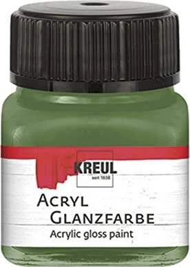 Kreul Acryl Glanzfarbe, olivgrün, 20ml