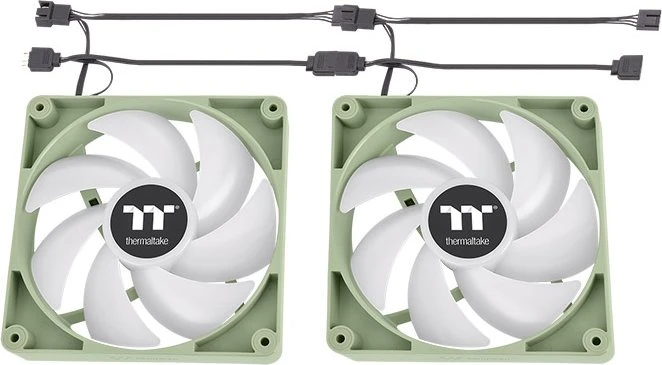 Thermaltake CT120 ARGB Sync Matcha Green, grün/weiß, 120mm, 2er-Pack