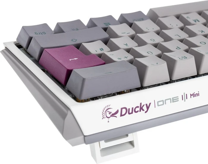 Ducky One 3 Mini, Mist Grey, PBT, LEDs RGB, MX SILENT RGB RED, USB, DE