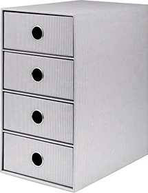 Rössler 4er Schubladenbox, 4 Schubladen, A5, stone grey
