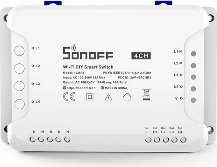Sonoff 4CHR3 Wi-Fi Smart Switch 4-fach, Schaltaktor