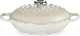Le Creuset Gourmet-Profitopf Bräter aus Gusseisen rund 28cm 2.8l meringue