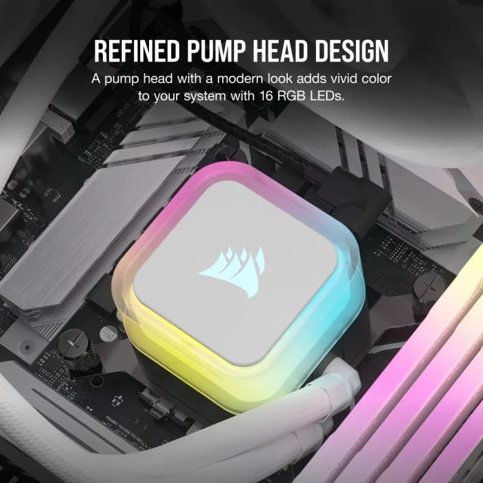 Corsair iCUE H100i RGB Elite, weiß