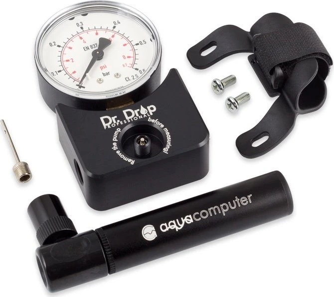 Aqua Computer Dr. Drop Professional Druckprüfgerät mit Luftpumpe