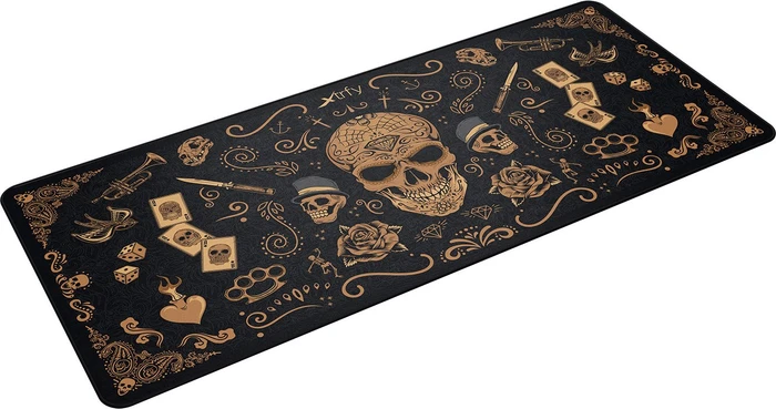 Cherry Xtrfy GP5 Calavera XL Gaming Mauspad, 920x400mm, Skull-Motiv braun/schwarz