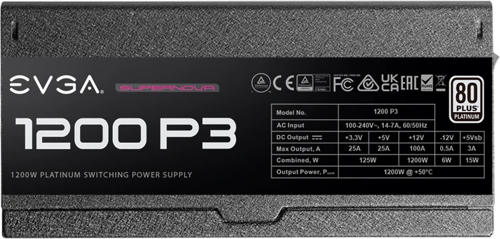 EVGA SuperNOVA P3 1200 1200W, ATX