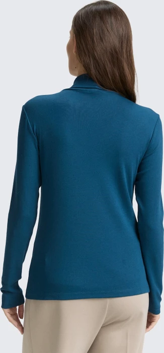 Tom Tailor Rollkragen Shirt langarm dark petrol (Damen)