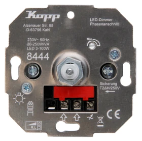 Kopp Unterputz Professional Druck-Wechselschalter - LED Dimmer, 100W/RL
