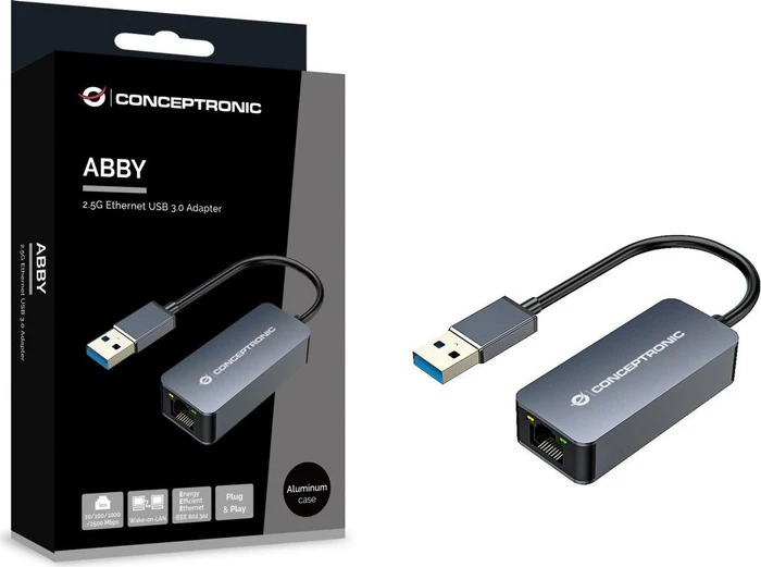Conceptronic 2.5G-Ethernet-Adapter, USB-A 3.0 [Stecker]