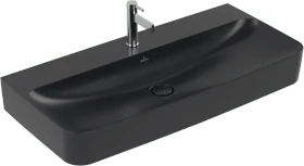 Villeroy & Boch Finion Handwaschbecken 1000x470x165mm, ohne Überlauf, pure black ceramicplus