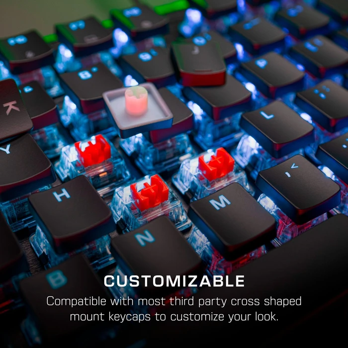 Roccat Vulcan II, LEDs RGB, schwarz, TITAN II RED, USB, DE