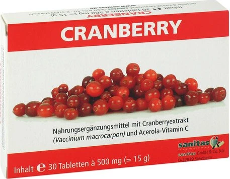 Sanitas Cranberry Tabletten, 30 Stück
