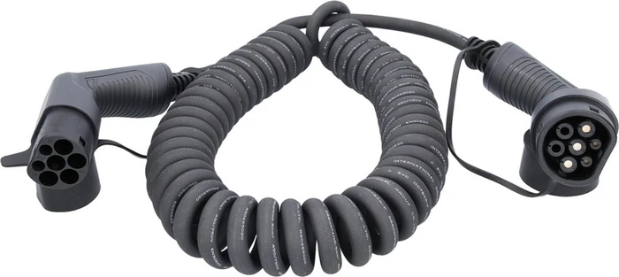 KS Tools efuturo Ladekabel spiral Typ 2 auf Typ 2, 7.4kW, 8m Spiralkabel